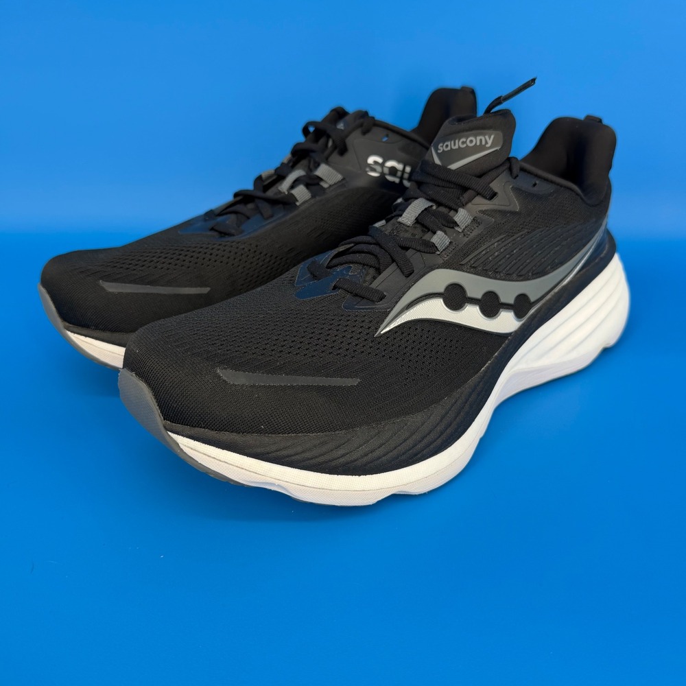 Saucony Hurricane 24 Mens Running Shoes Black White S20934-100 Size 13 Wide